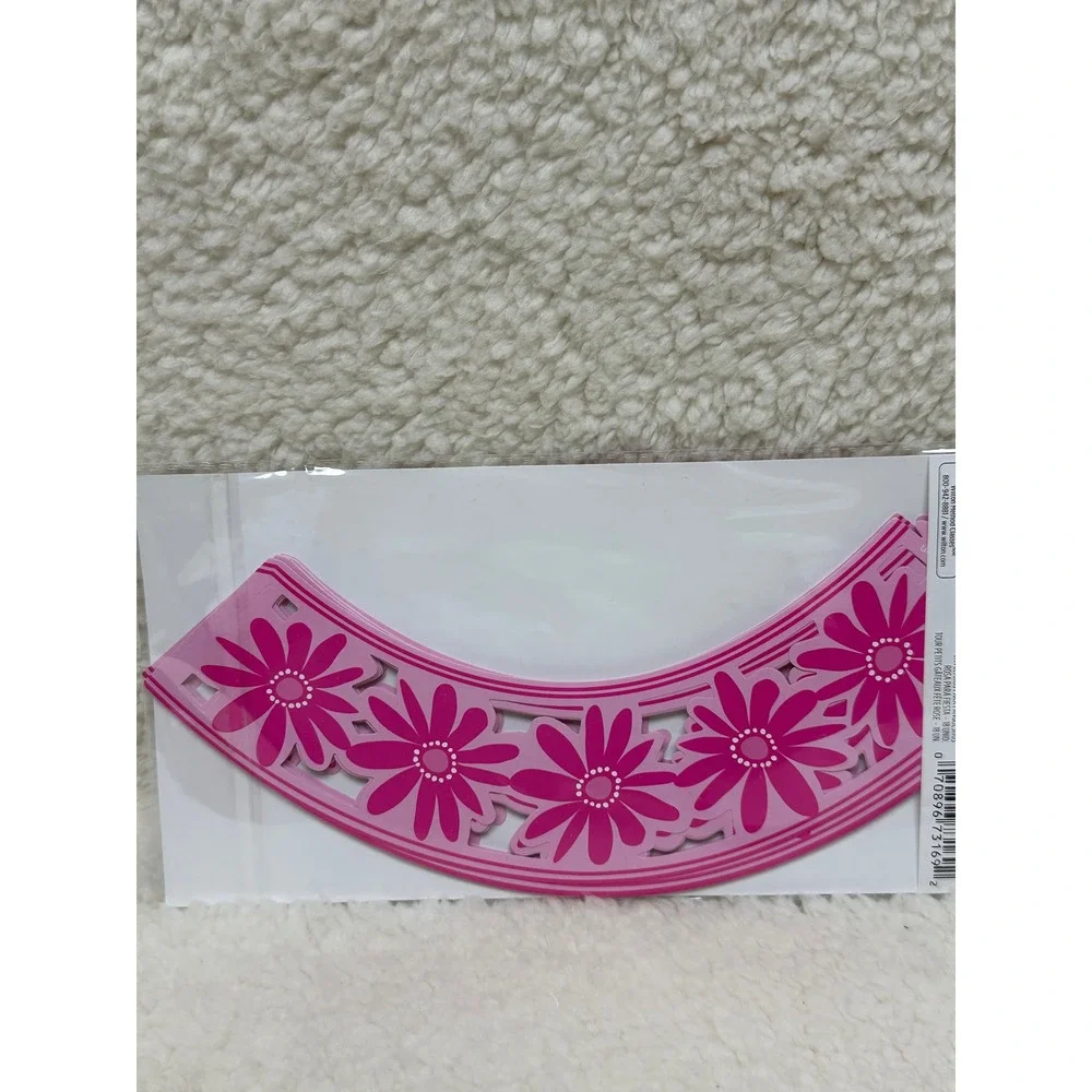 Wilton Cupcake Wraps Pink Floral Daisy 2-Pack 36 Count Total 2 Inch Diameter